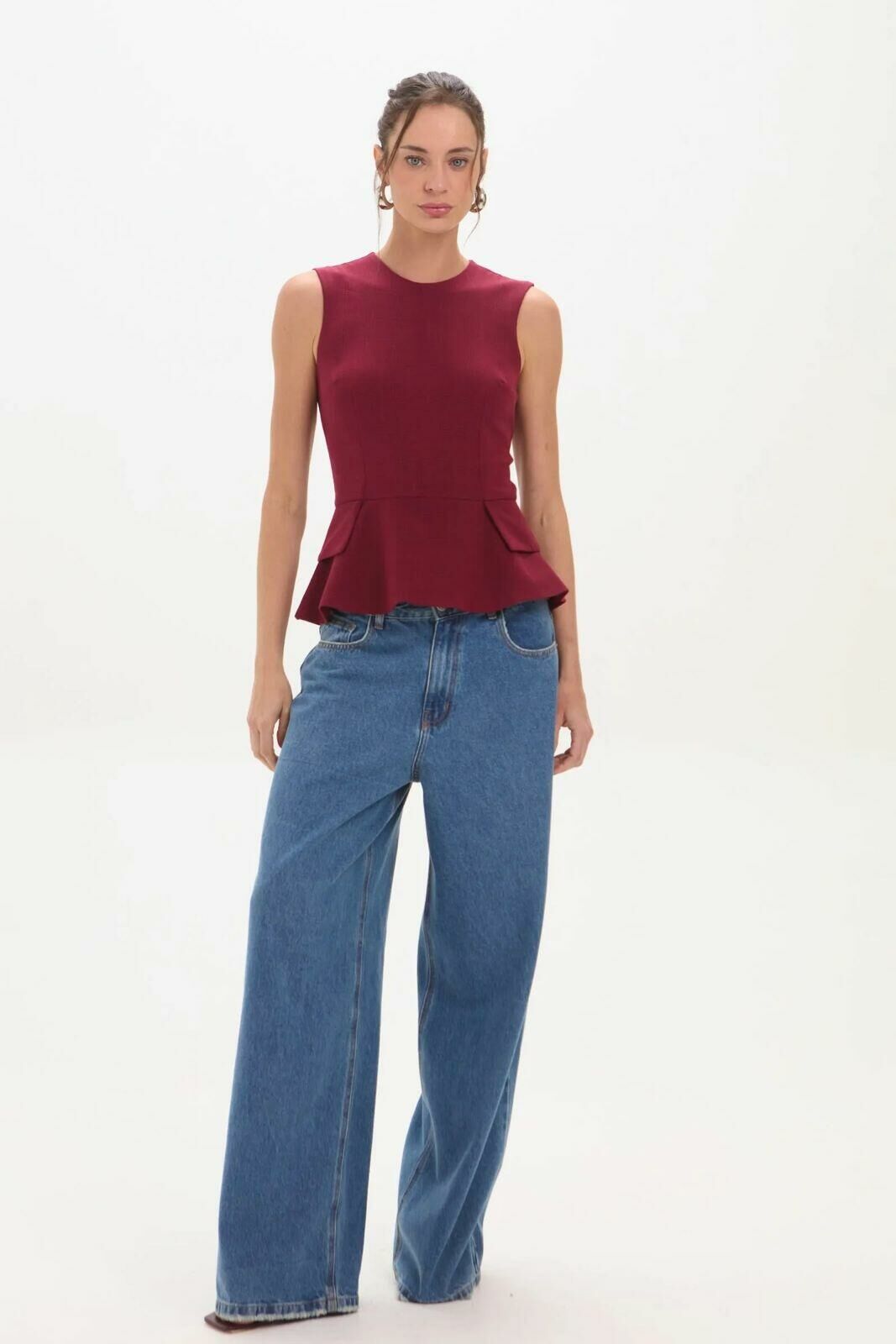 Imagem de Blusa Flora Dark Wine Le Blog